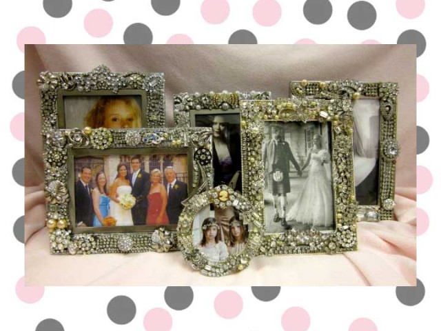 Frames adorned with Vintage Jewels